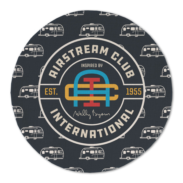 Custom Airstream Club International Logo Round Linen Placemat - Single-Sided - Single