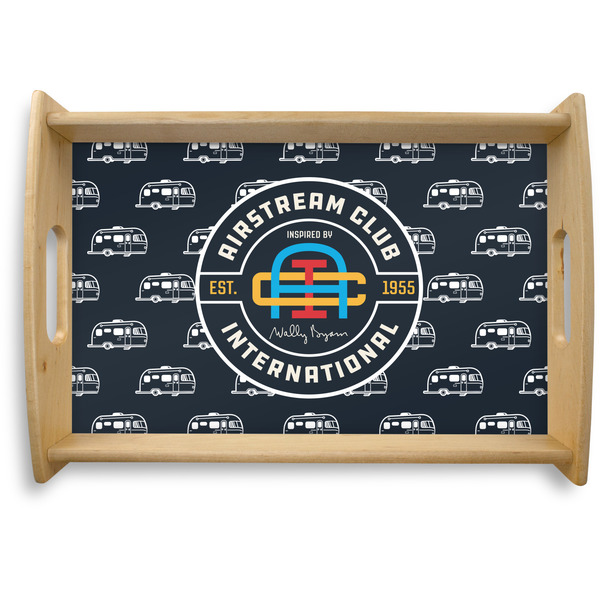 Custom Airstream Club International Logo Natural Wooden Tray - Small