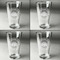 Airstream Club International Logo Set of Four Engraved Beer Glasses - Individual View