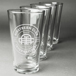 Airstream Club International Logo Pint Glasses - Laser Engraved - Set of 4