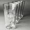 Airstream Club International Logo Set of Four Engraved Pint Glasses - Set View