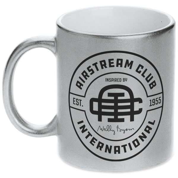 Custom Airstream Club International Logo Metallic Silver Mug