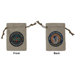 Airstream Club International Logo Burlap Gift Bag - Small - Double-Sided