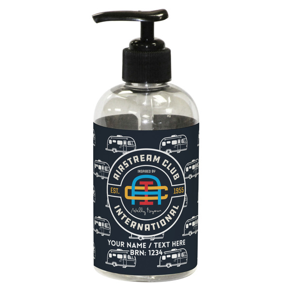 Custom Airstream Club International Logo Plastic Soap / Lotion Dispenser - 8 oz - Small - Black