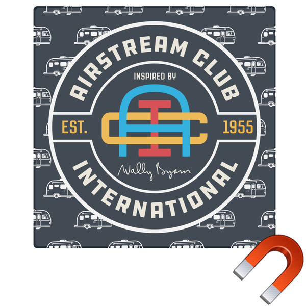 Custom Airstream Club International Logo Square Car Magnet - 10"