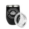 Airstream Club International Logo Stainless Wine Tumblers - Black - Single Sided - Alt View