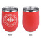 Airstream Club International Logo Stainless Wine Tumblers - Coral - Single Sided - Approval