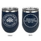 Airstream Club International Logo Stainless Wine Tumblers - Navy - Double Sided - Approval