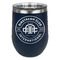 Airstream Club International Logo Stainless Wine Tumblers - Navy - Double Sided - Front