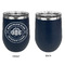 Airstream Club International Logo Stainless Wine Tumblers - Navy - Single Sided - Approval