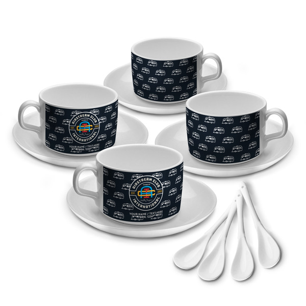 Custom Airstream Club International Logo Tea Cups - Set of 4