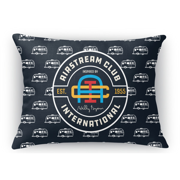 Custom Airstream Club International Logo Rectangular Throw Pillow Case - 12" x 18"