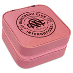 Airstream Club International Logo Travel Jewelry Boxes - Pink Leather