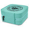 Airstream Club International Logo Travel Jewelry Boxes - Leather - Teal - View from Rear