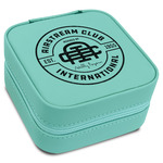 Airstream Club International Logo Travel Jewelry Box - Teal Leather