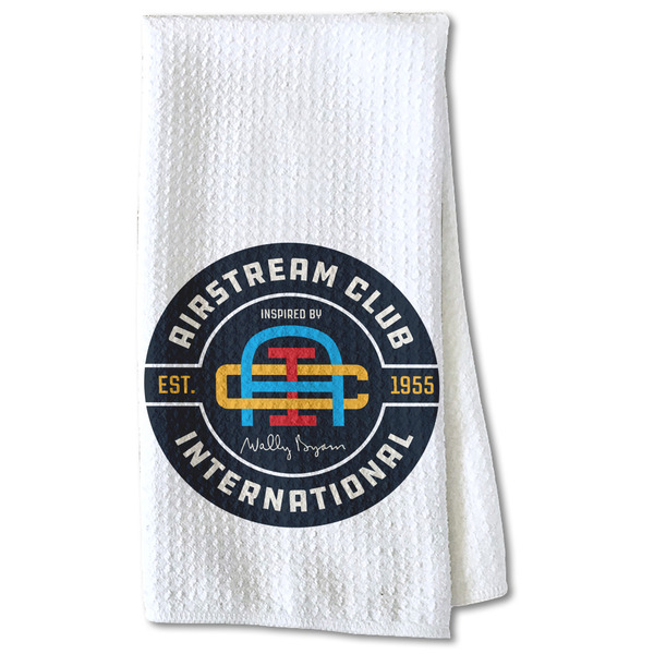 Custom Airstream Club International Logo Kitchen Towel - Waffle Weave - Partial Print