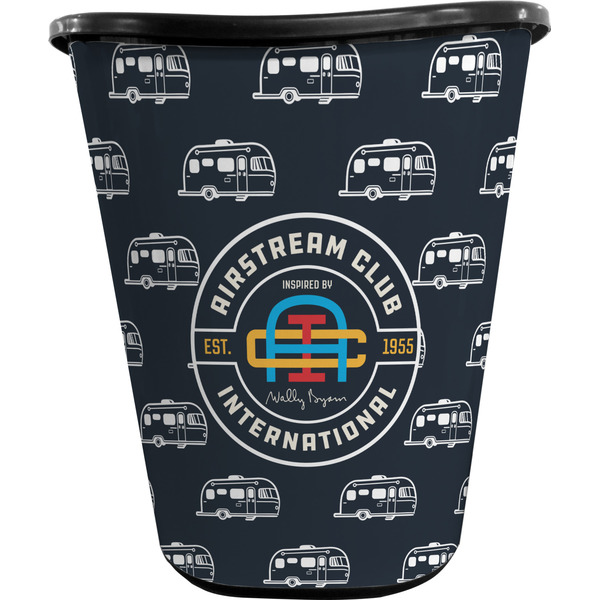 Custom Airstream Club International Logo Waste Basket - Single-Sided - Black