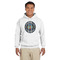 Airstream Club International Logo White Hoodie on Model - Front