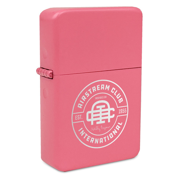 Custom Airstream Club International Logo Windproof Lighter - Pink - Single-Sided & Lid Engraved