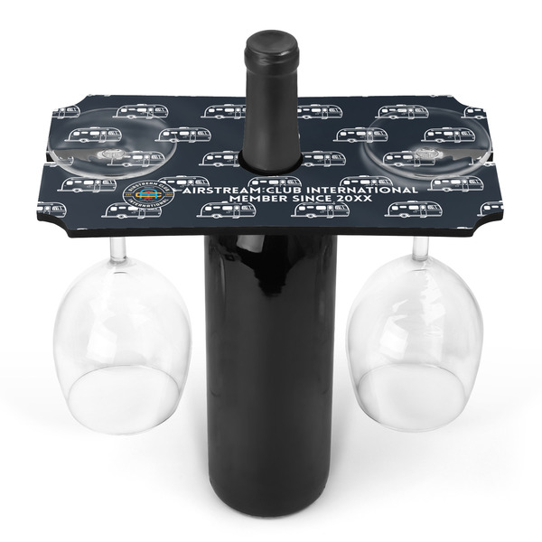 Custom Airstream Club International Logo Wine Bottle & Glass Holder