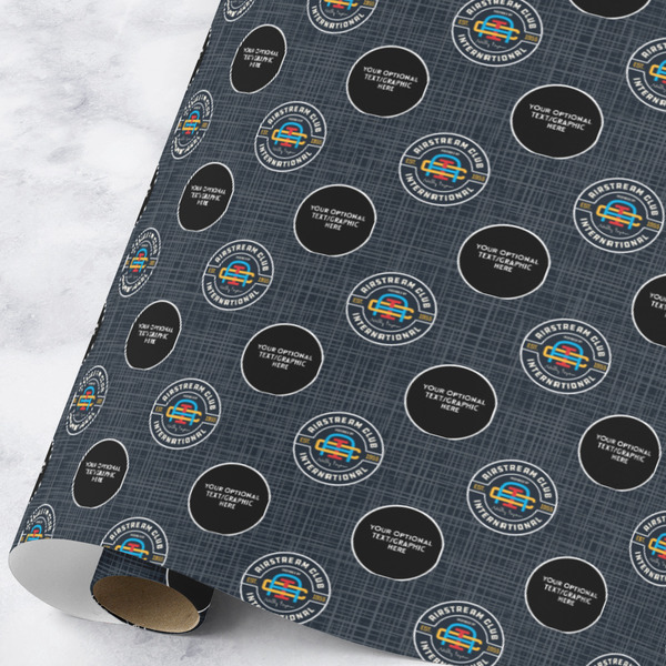 Custom Airstream Club International Logo Wrapping Paper Roll - Large - Satin