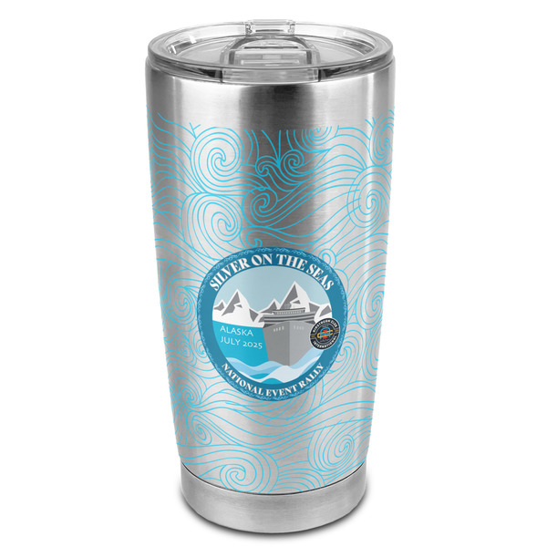 Custom Silver on the Seas 20oz Stainless Steel Double Wall Tumbler - Full Print