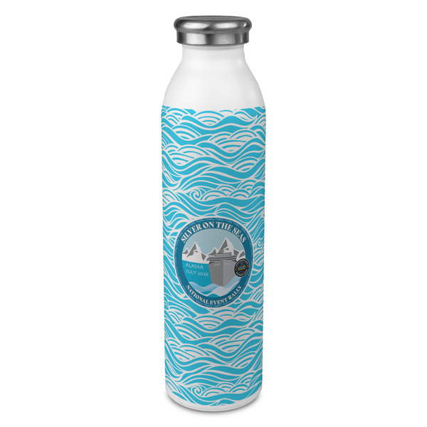 Custom Silver on the Seas 20oz Stainless Steel Water Bottle - Full Print