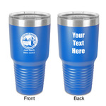 Silver on the Seas 30 oz Stainless Steel Tumbler - Royal Blue - Double-Sided