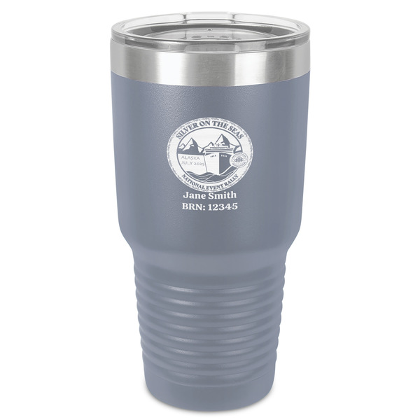 Custom Silver on the Seas 30 oz Stainless Steel Tumbler - Grey - Single-Sided