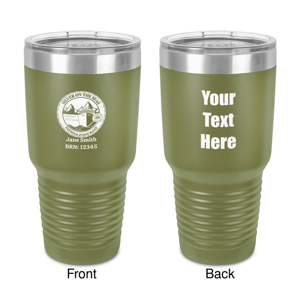 Custom Silver on the Seas 30 oz Stainless Steel Tumbler - Olive - Double-Sided