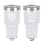 Silver on the Seas 30 oz Stainless Steel Tumbler - White - Double-Sided