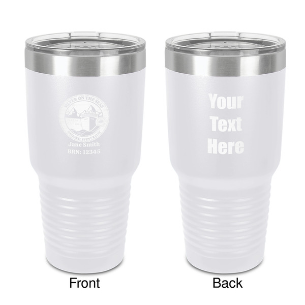 Custom Silver on the Seas 30 oz Stainless Steel Tumbler - White - Double-Sided