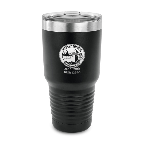 Custom Silver on the Seas 30 oz Stainless Steel Tumbler - Black - Single-Sided