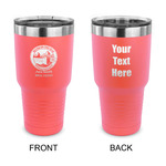 Silver on the Seas 30 oz Stainless Steel Tumbler - Coral - Double-Sided