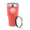 Silver on the Seas 30 oz Stainless Steel Ringneck Tumblers - Coral - LID OFF