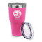 Silver on the Seas 30 oz Stainless Steel Ringneck Tumblers - Pink - LID OFF