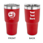 Silver on the Seas 30 oz Stainless Steel Tumbler - Red - Double-Sided