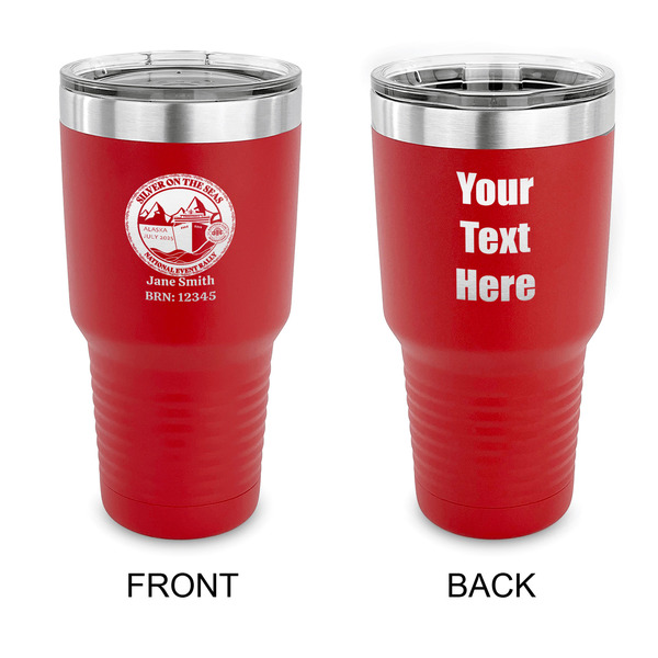 Custom Silver on the Seas 30 oz Stainless Steel Tumbler - Red - Double-Sided