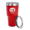 Silver on the Seas 30 oz Stainless Steel Ringneck Tumblers - Red - LID OFF