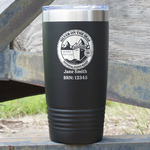 Silver on the Seas 20 oz Stainless Steel Tumbler - Black - Single-Sided