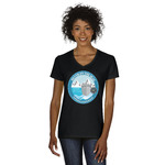 Silver on the Seas Women's V-Neck T-Shirt - Black - 3XL