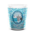 Silver on the Seas Ceramic Shot Glass - 1.5 oz - White - Single