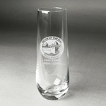 Silver on the Seas Champagne Flute - Stemless - Laser Engraved - Single