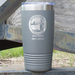 Silver on the Seas 20 oz Stainless Steel Tumbler - Grey - Double-Sided