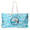 Silver on the Seas Large Rope Tote Bag - Front View