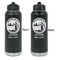 Silver on the Seas Laser Engraved Water Bottles - Front & Back Engraving - Front & Back View