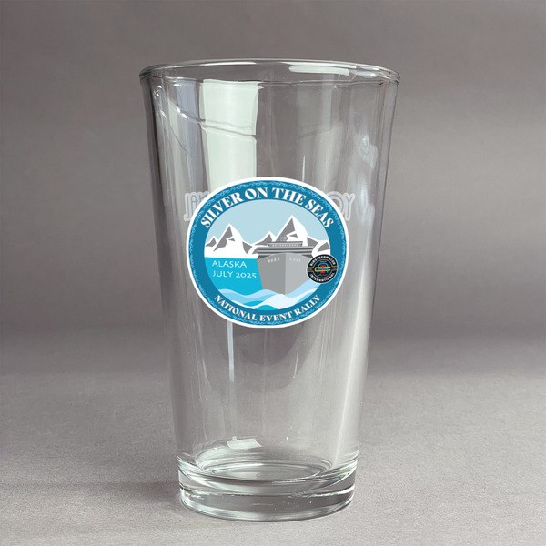 Custom Silver on the Seas Pint Glass - Full Color Logo