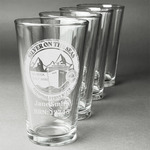 Silver on the Seas Pint Glasses - Laser Engraved - Set of 4