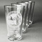 Silver on the Seas Set of Four Engraved Pint Glasses - Set View