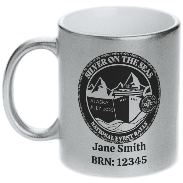 Custom Silver on the Seas Metallic Silver Mug